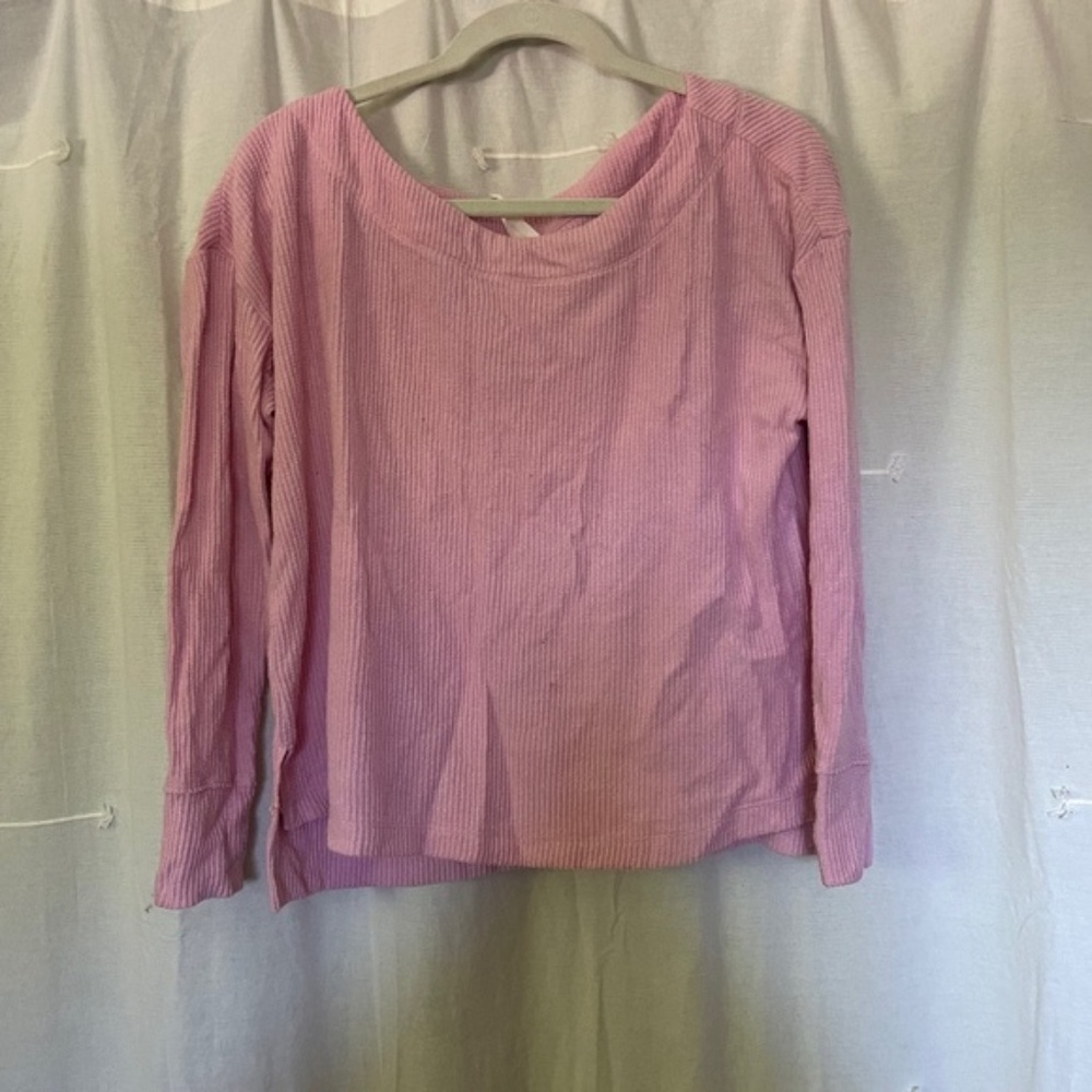 Anthropologie Daily Practice Waffle Light Pink Top